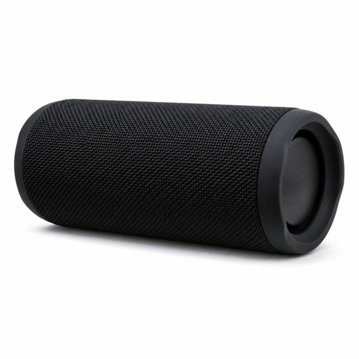 Black cylinder Bluetooth speaker