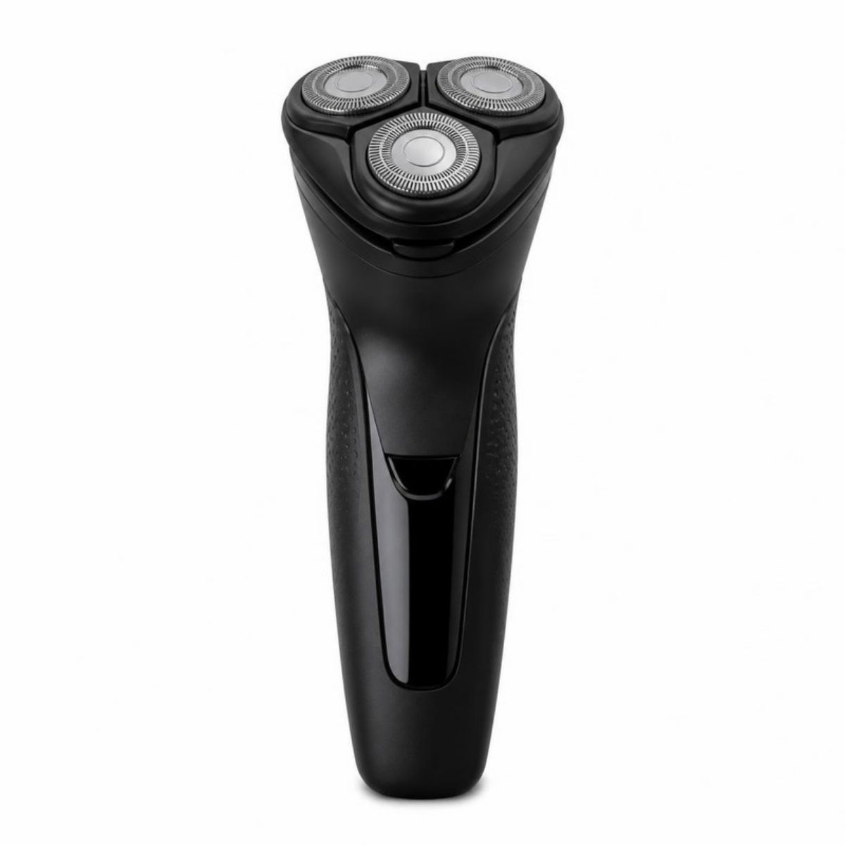 Black three-head electric shaver