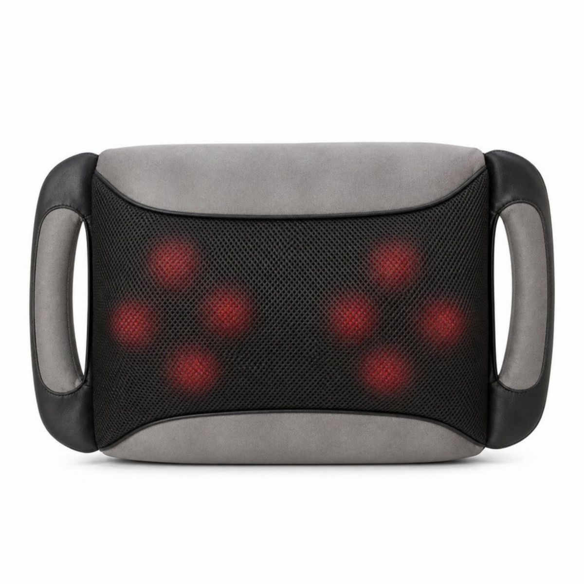Gray and black neck and back massager with handles