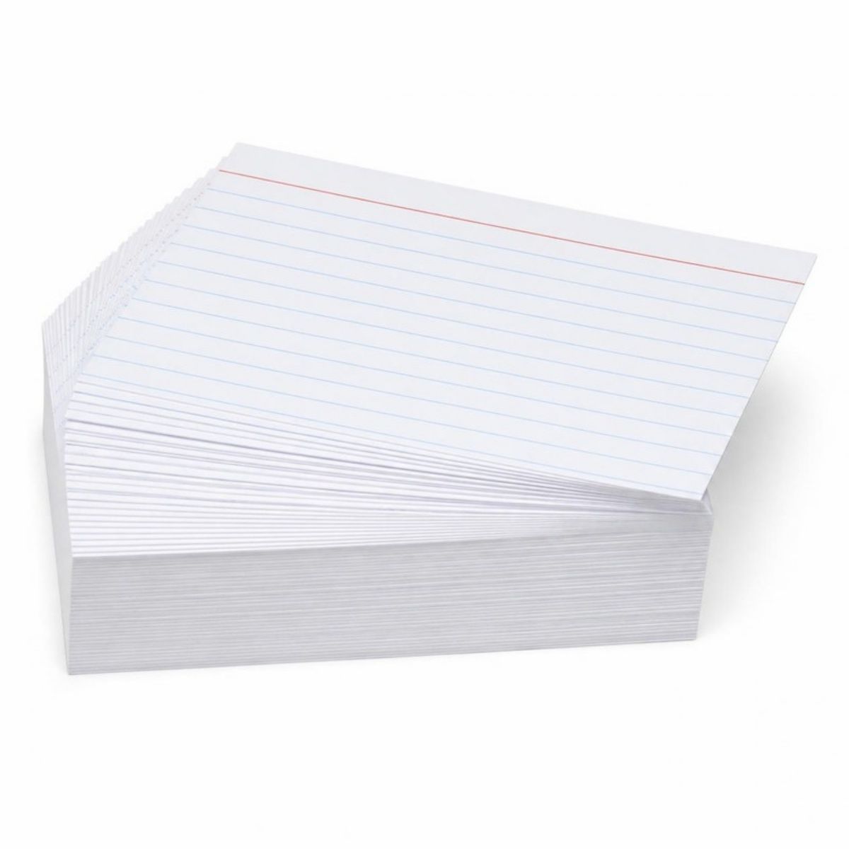 Stack of white lined index cards