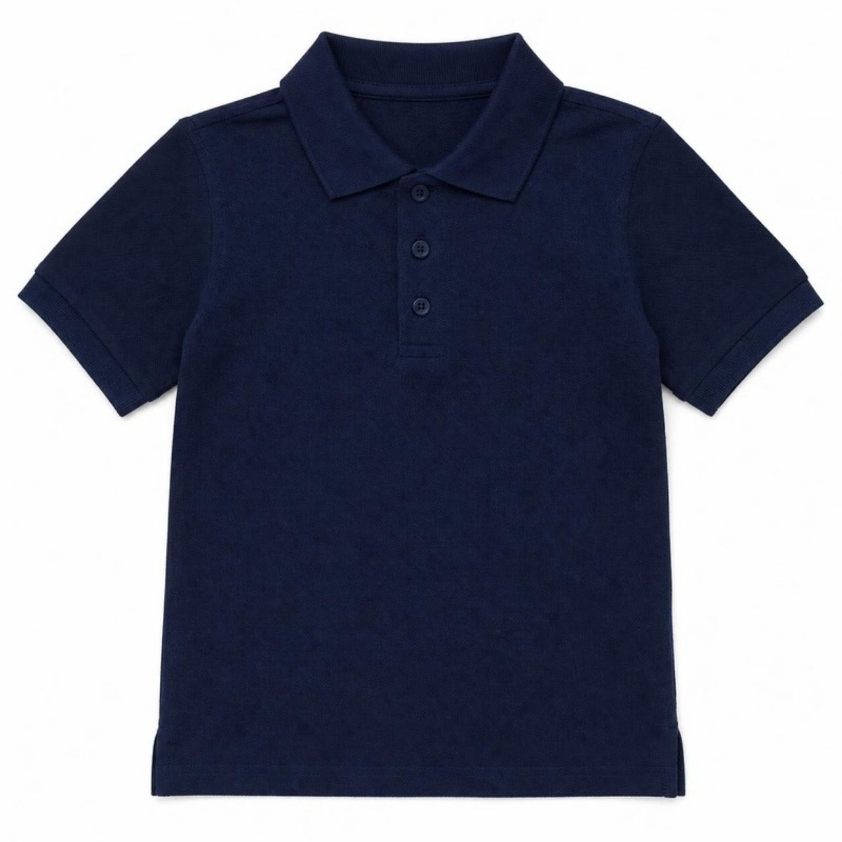 Navy blue short sleeve polo shirt