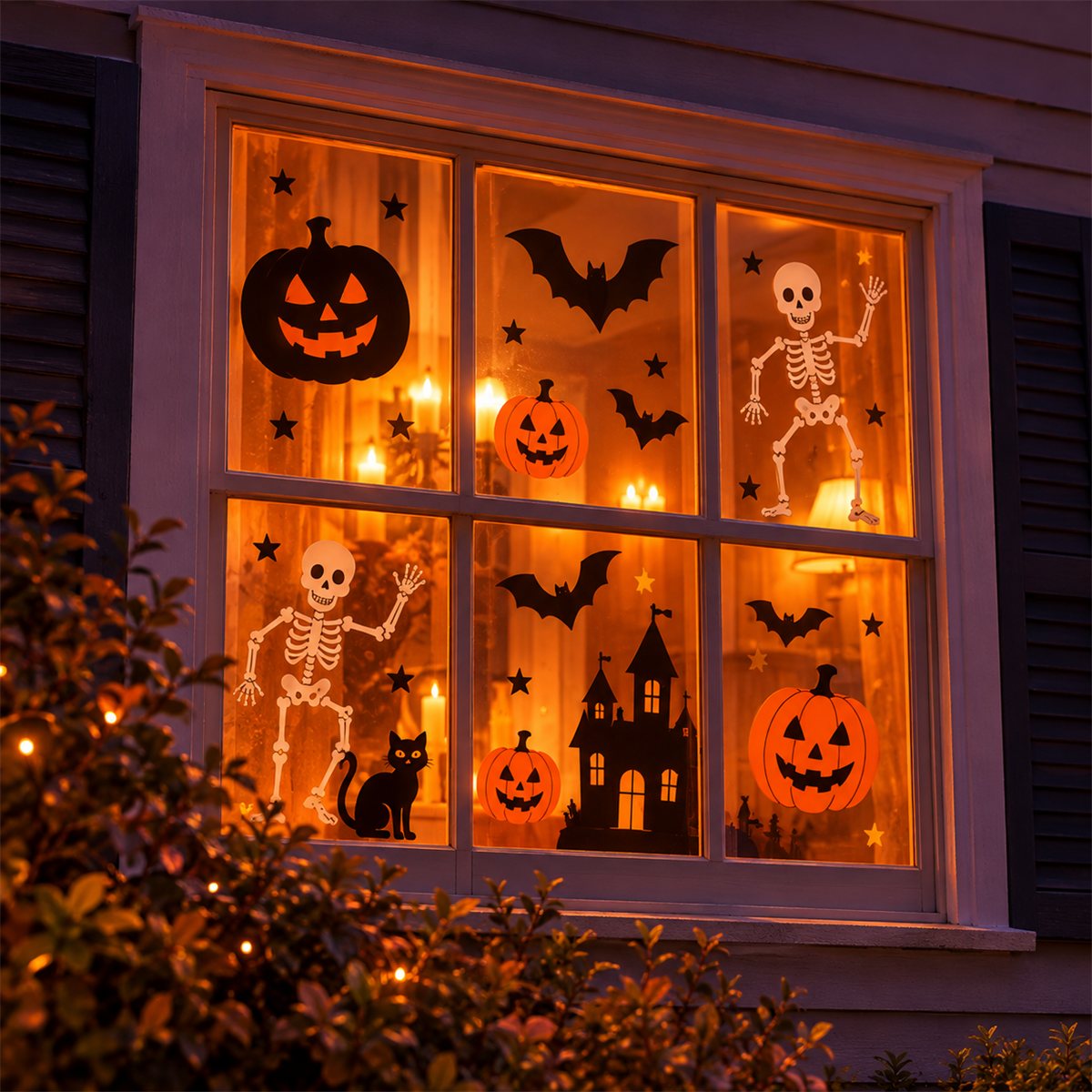 Halloween window clings